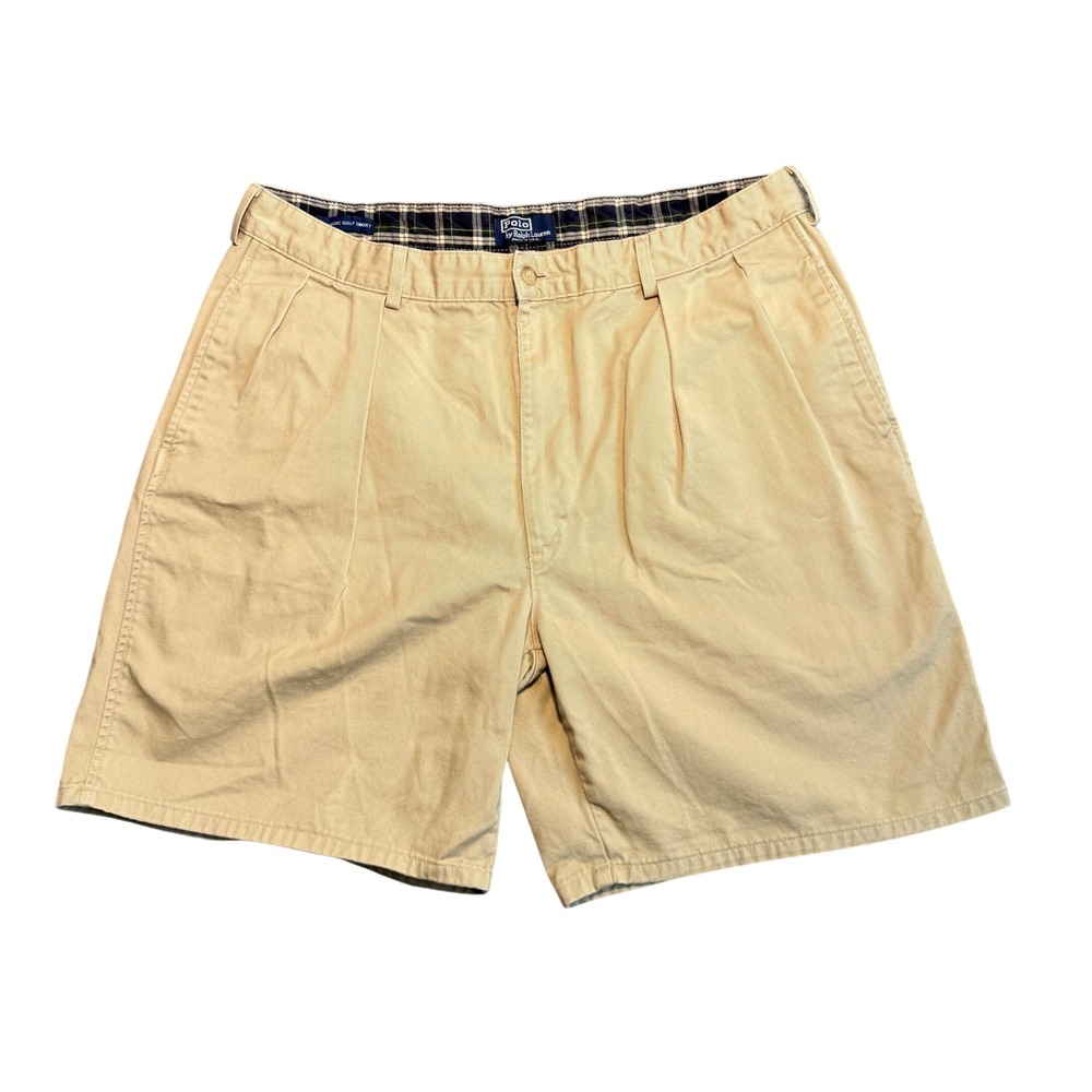 Vintage Polo Ralph Lauren Golf Shorts Khaki Tan Made in USA 35